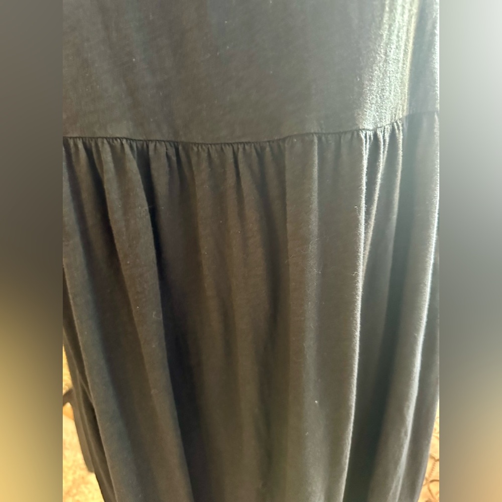 Z Supply Lido Slub Maxi Dress Black Sz S Boho Tiered Whimsigoth Fairy Gypsy goth - Picture 4 of 12
